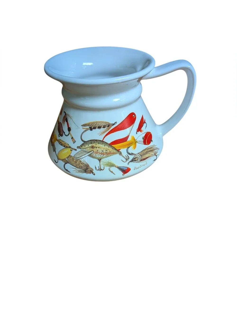 Fishing Lure Graphics White Ceramic Coffee Mug